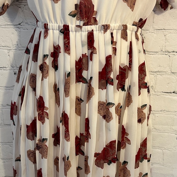 Anthropologie Pins and Needles Floral Print Pleated Dress - Picture 4 of 10